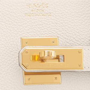 Hermes Craie Off White Chalk 30cm Birkin Gold Hardware