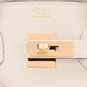 Hermes Birkin 30cm Craie Rose Gold Off White Epsom Bag Y Stamp, 2020