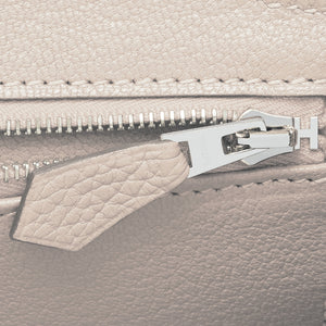 Craie Birkin 30cm Togo Palladium Hardware Bag Z Stamp, 2021