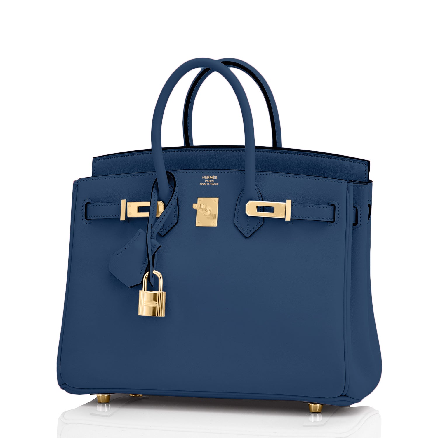 Hermes Birkin 25cm Blue Nuit Jewel-Toned Navy Gold Hardware Bag Y