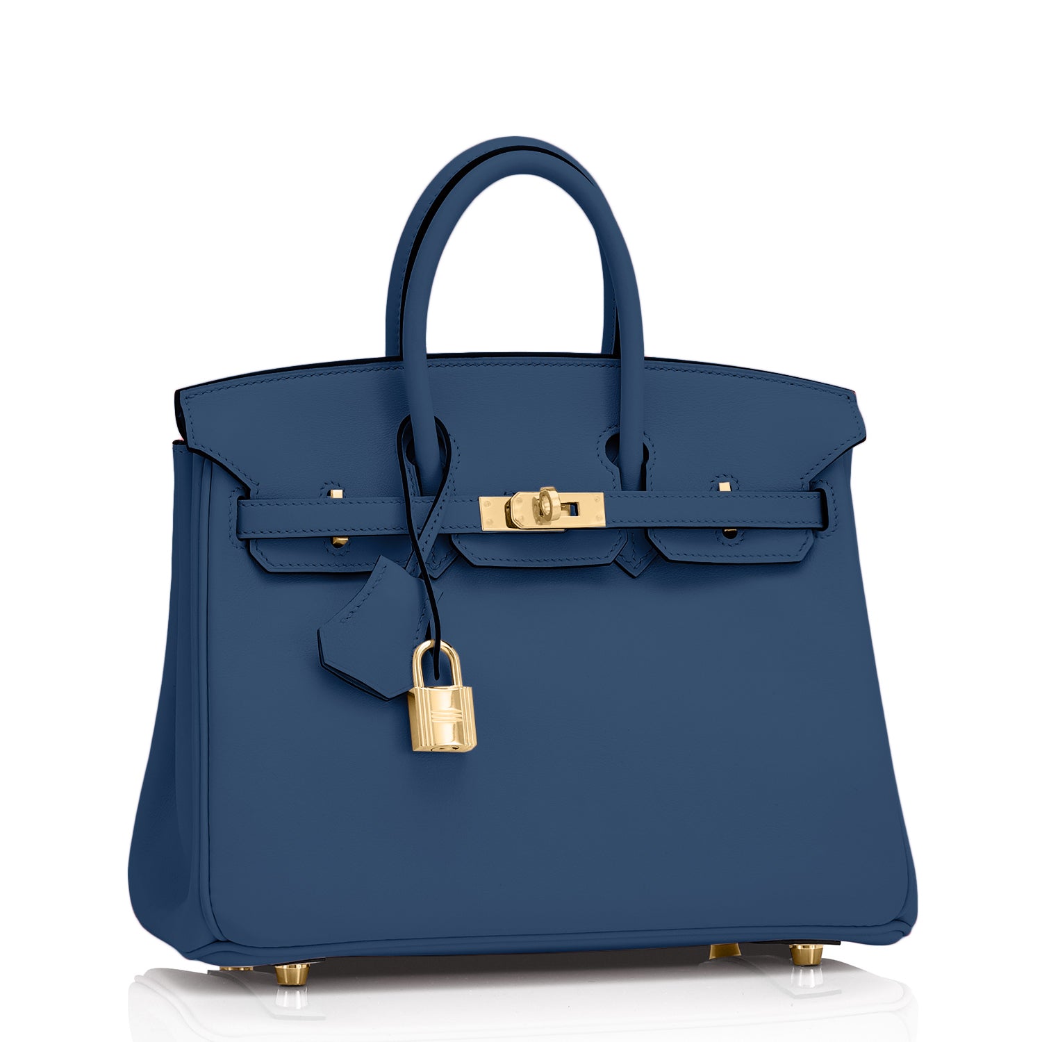Hermes Birkin bag 25 Blue saphir Togo leather Silver hardware