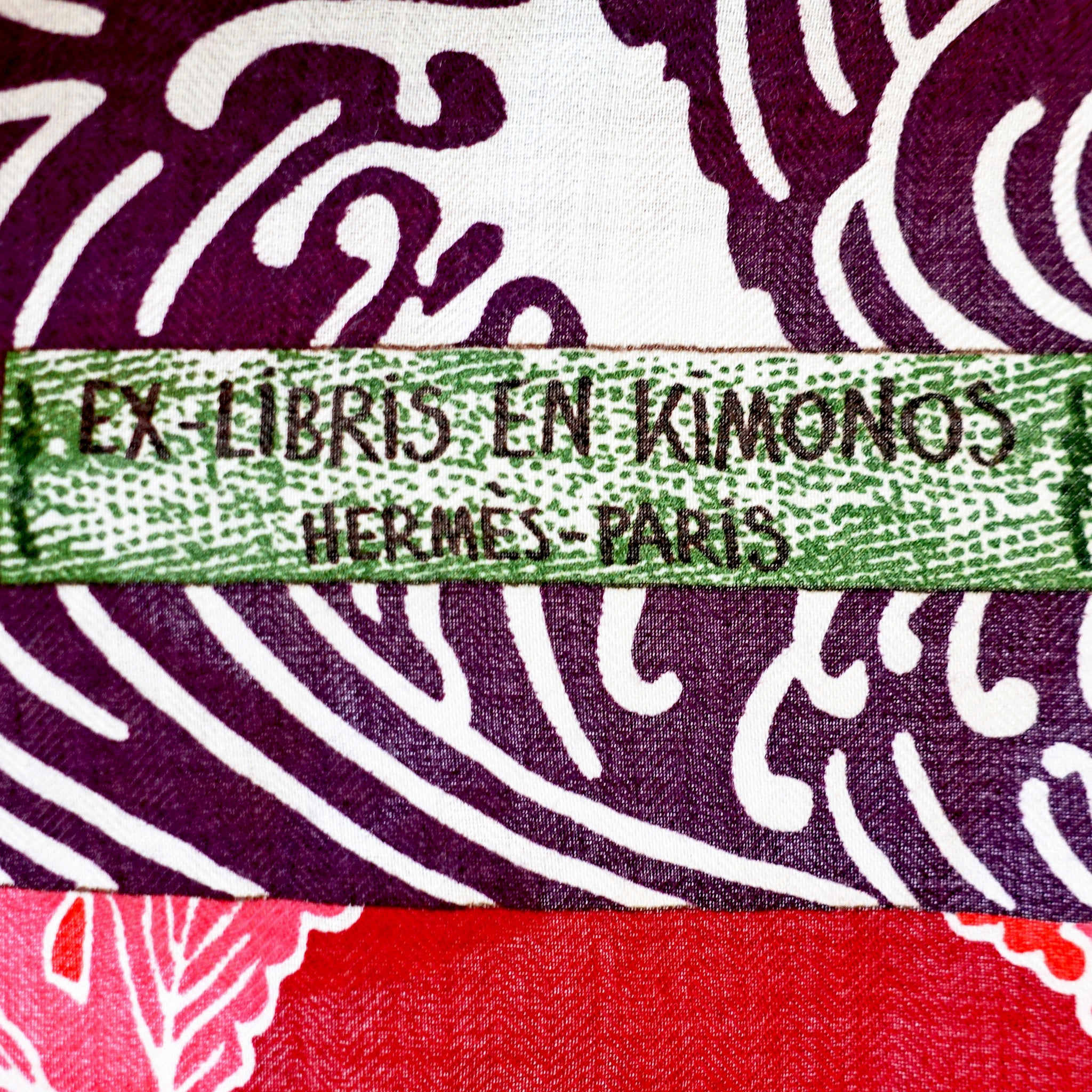 Hermes Ex Libris En Kimonos Cashmere Silk Shawl Scarf GM - Chicjoy