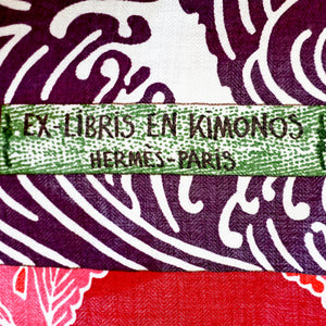 Hermes Ex Libris En Kimonos Cashmere Silk Shawl Scarf GM