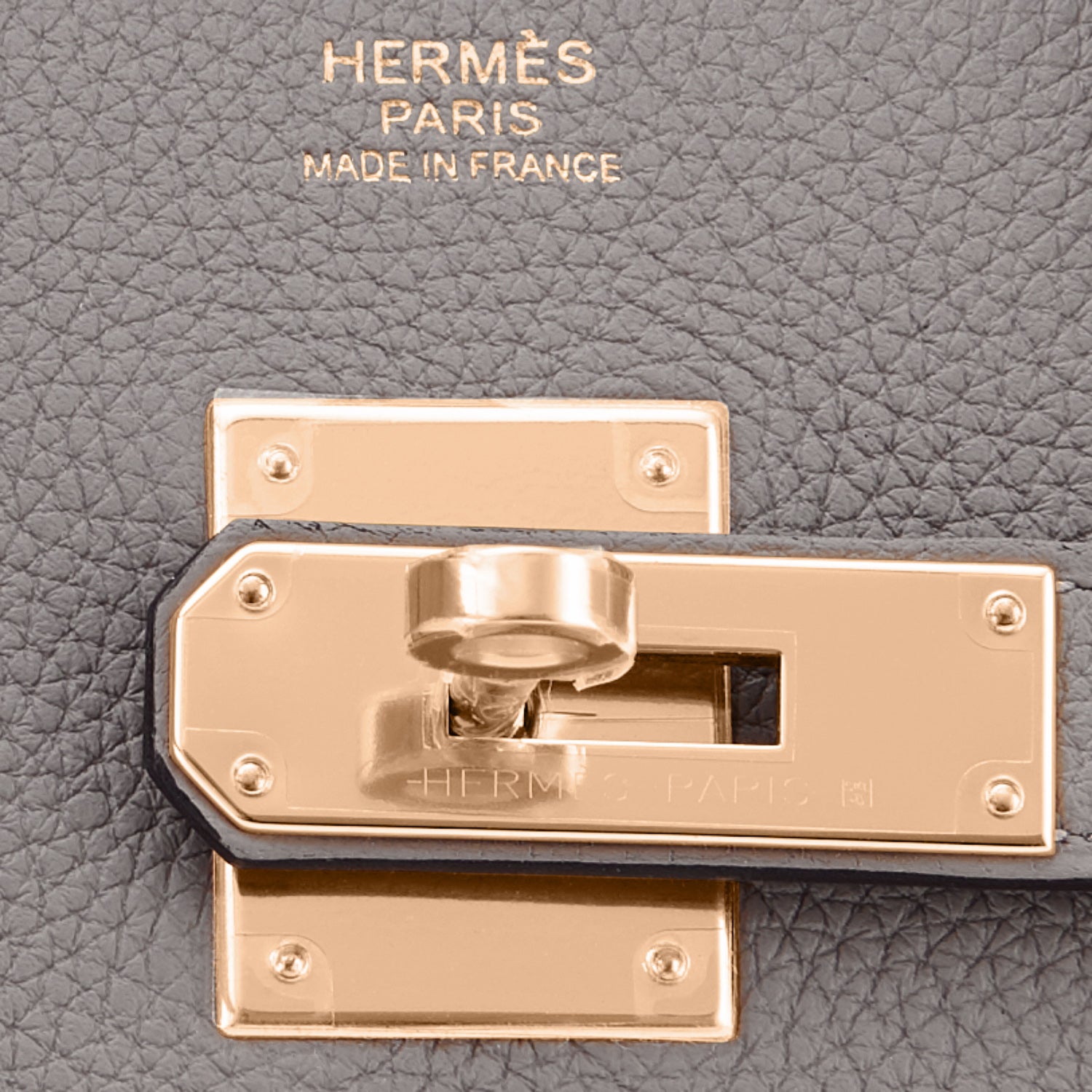 NEW Hermès Birkin 25 Mini Togo Etain Grey Leather Rose Gold RGHW Z