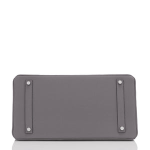 Hermes Etain Tin Grey Birkin 35cm Togo Palladium Hardware