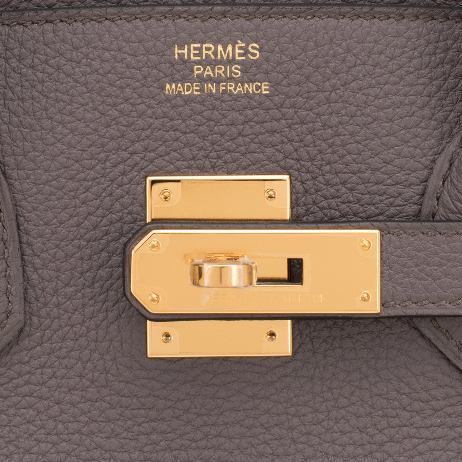 Hermes Etoupe Togo 35cm Birkin Gold Hardware - Chicjoy