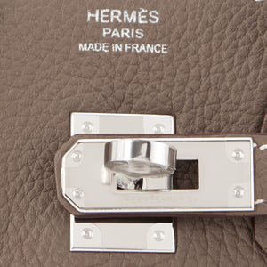 Hermes Etoupe Birkin 25cm Togo Palladium Hardware