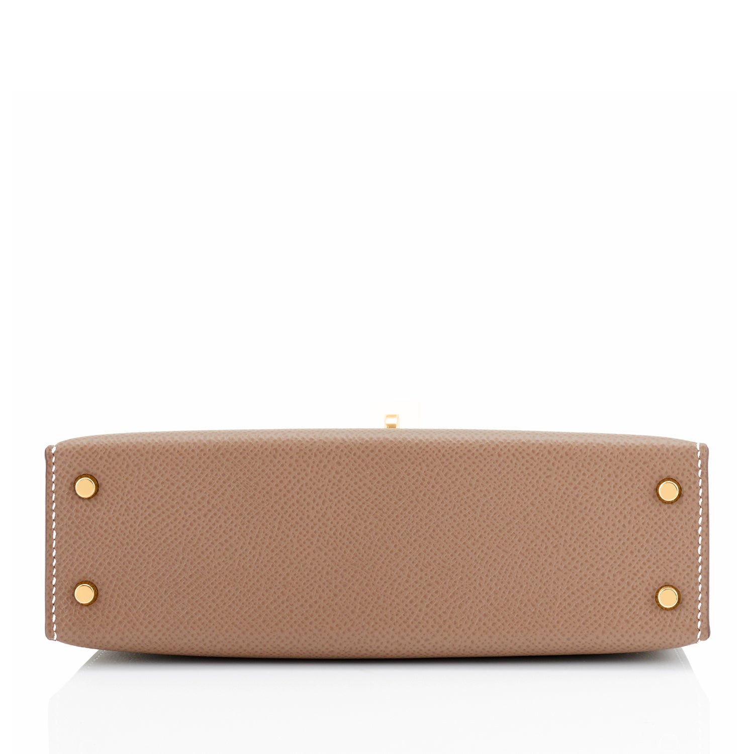 Hermes Etoupe Mini Kelly 20cm Epsom Gold Hardware Shoulder Bag New