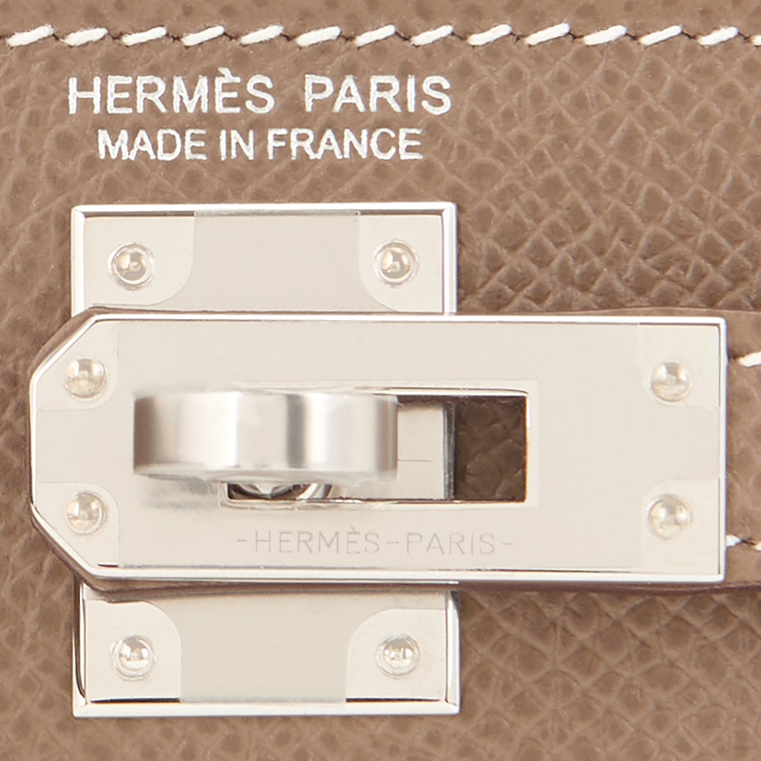 Hermes Craie Kelly 20cm Mini Off White Shoulder Bag - Chicjoy