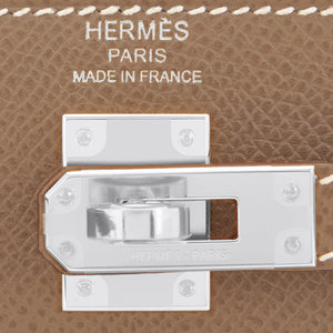 Hermes Etoupe Kelly 25cm Sellier Shoulder Bag Palladium Z Stamp, 2021