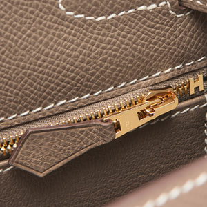 Hermes Kelly 28cm Etoupe Taupe Gold Sellier Shoulder Bag