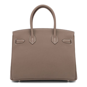 Hermes Etoupe Birkin 30cm Palladium Hardware Bag