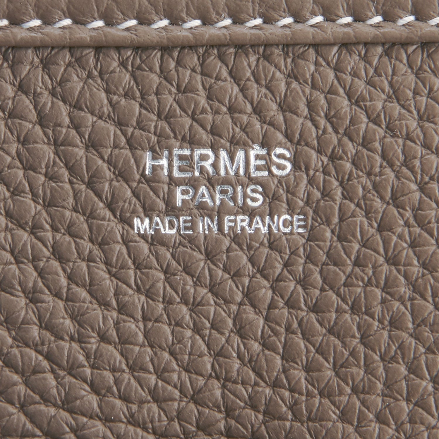 Hermes Clemence Evelyne III PM Messenger Bag Taupe