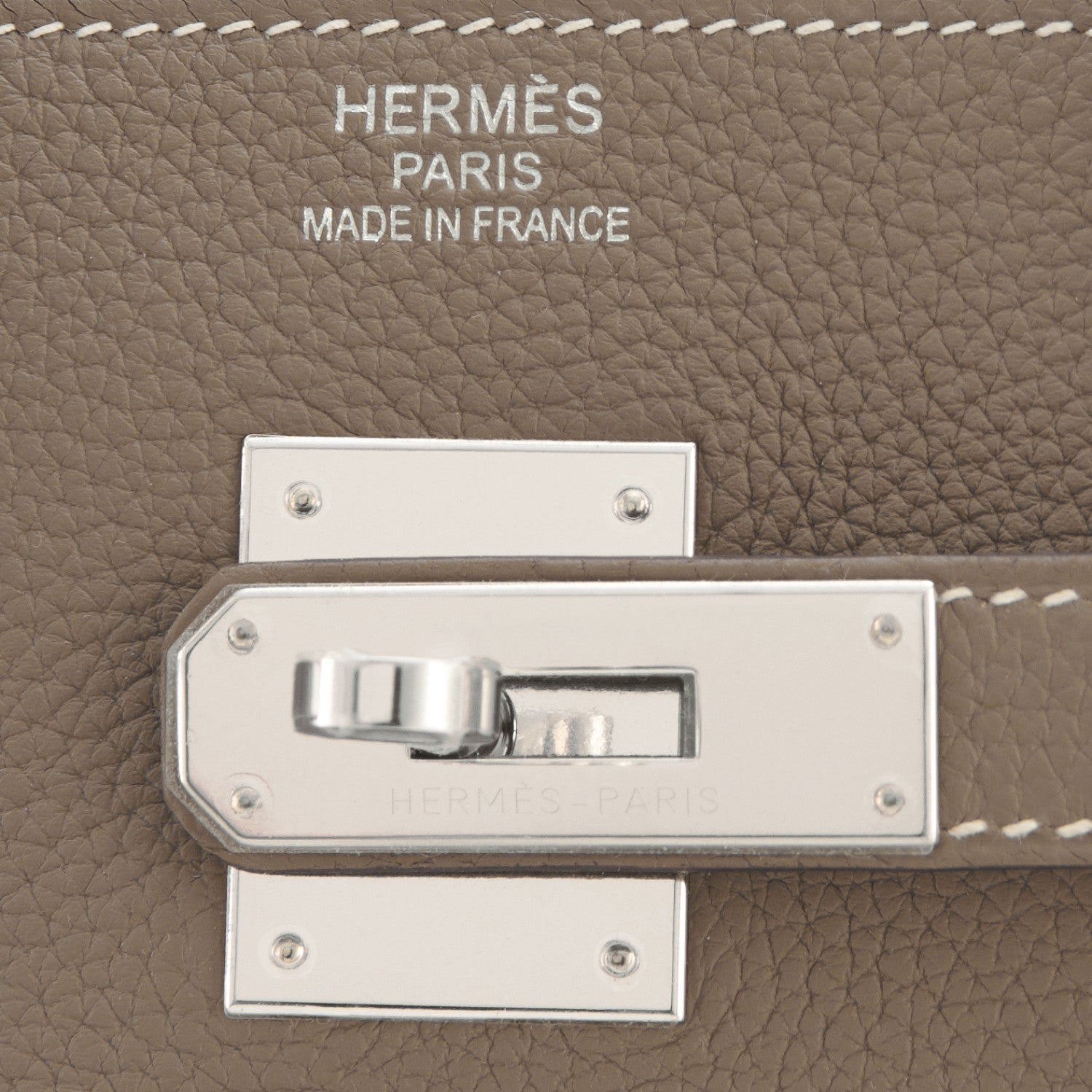 Hermes Etoupe Grey Togo Leather Palladium Hardware Birkin 40 Bag Hermes