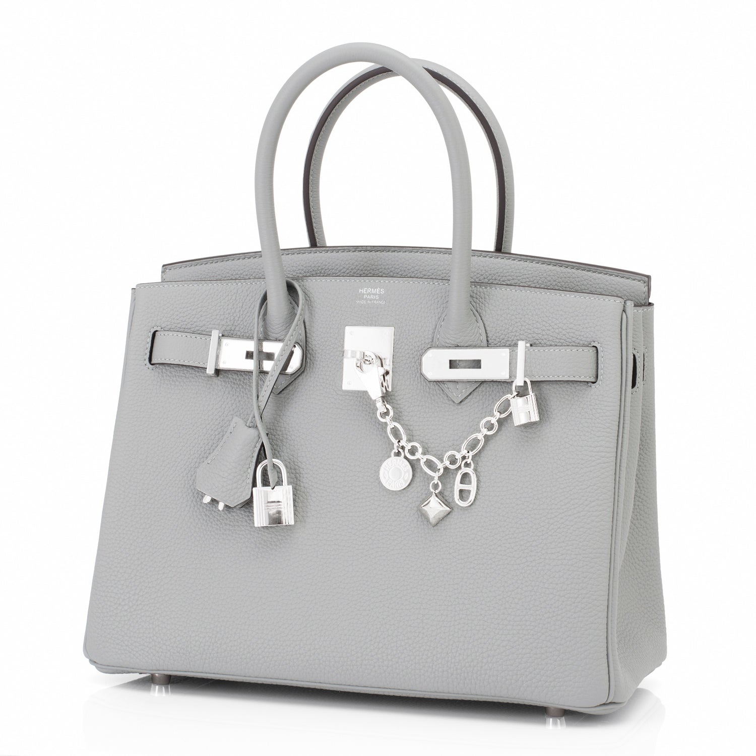 Birkin 25 in Gris Mouette Togo leather with Silver hardware