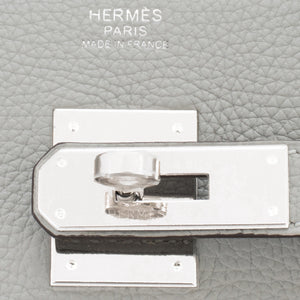 Hermes Gris Mouette 30cm Birkin Togo Palladium Hardware