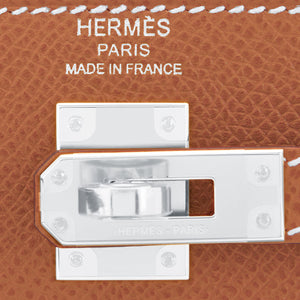 Hermes Gold Tan Kelly 25cm Sellier Shoulder Bag