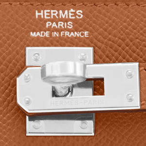 Hermes Kelly 25 Gold Bi-Color Jaune Ambre Verso Shoulder Bag Bag Z Stamp, 2021