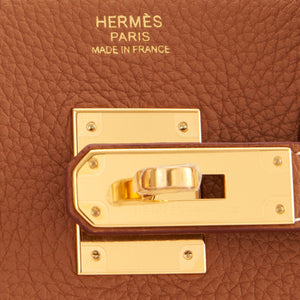 Hermes Gold Togo Camel Tan 30cm Birkin Gold Hardware