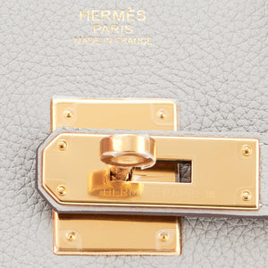 Hermes Gris Perle Birkin 30cm Togo Gold Hardware