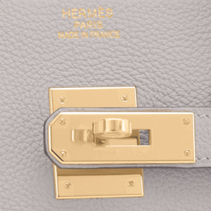 Hermes Birkin 35cm Gris Perle Gray Gold Hardware Y Stamp, 2020