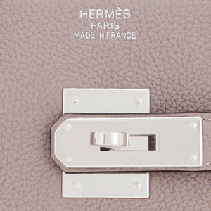 Hermes Birkin 35cm Gris Asphalte Dove Grey Togo Palladium Bag