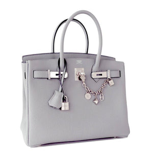 Hermes Gris Mouette New Grey 30cm Togo Birkin Bag Palladium So Chic