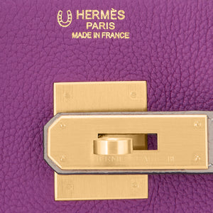Hermes Birkin 30cm HSS Anemone and Gris Asphalte Horseshoe Stamp