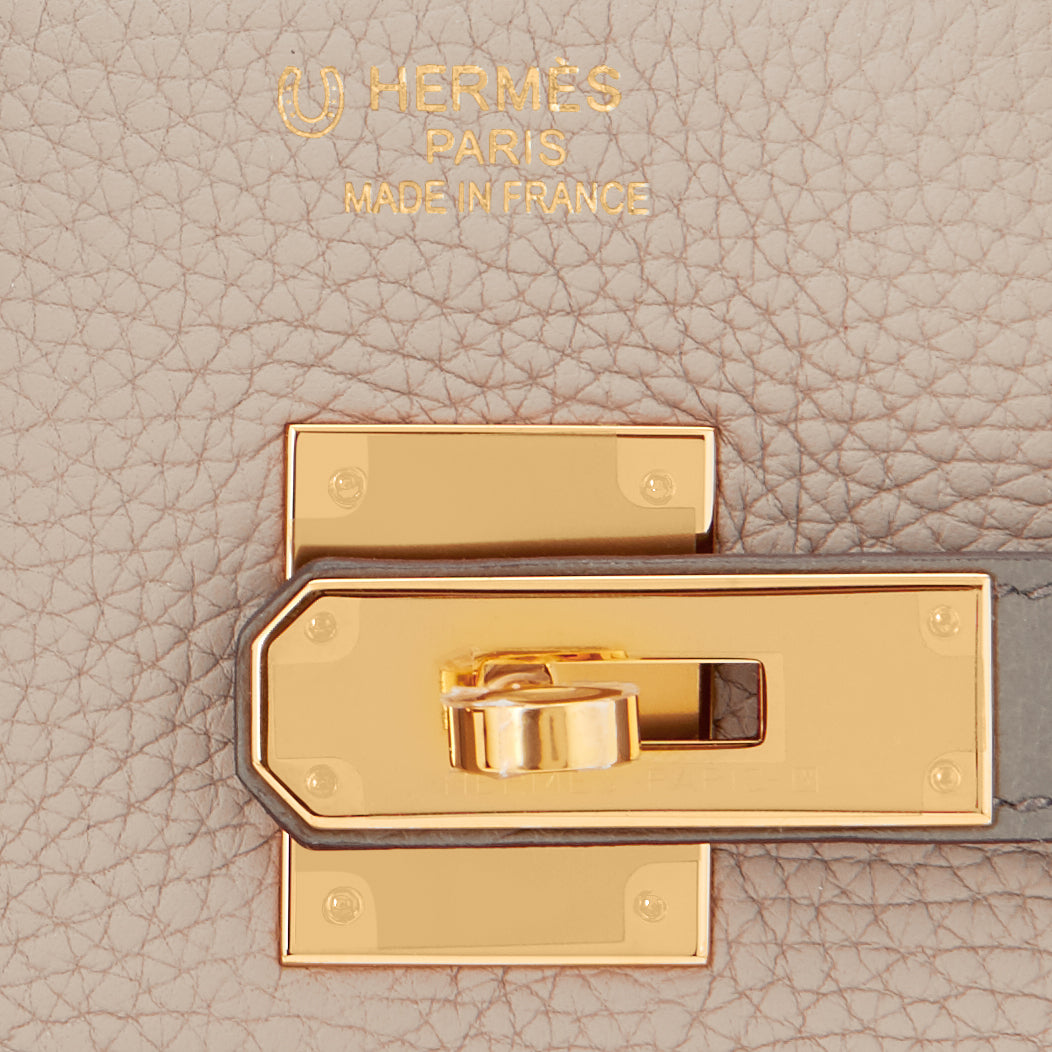 Hermes Birkin 30 Gris Tourterelle Togo Rose Gold Hardware