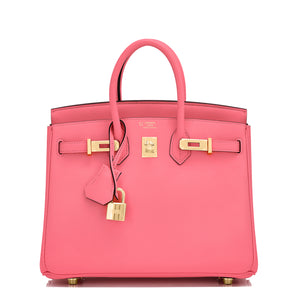 HSS Hermes Birkin 25 Rose Azalee Lime Pink VIP Order Bag Exclusive Y Stamp, 2020