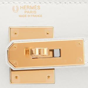 Hermes HSS White Gris Asphalte Kelly 28 Evercolor Gold Hardware