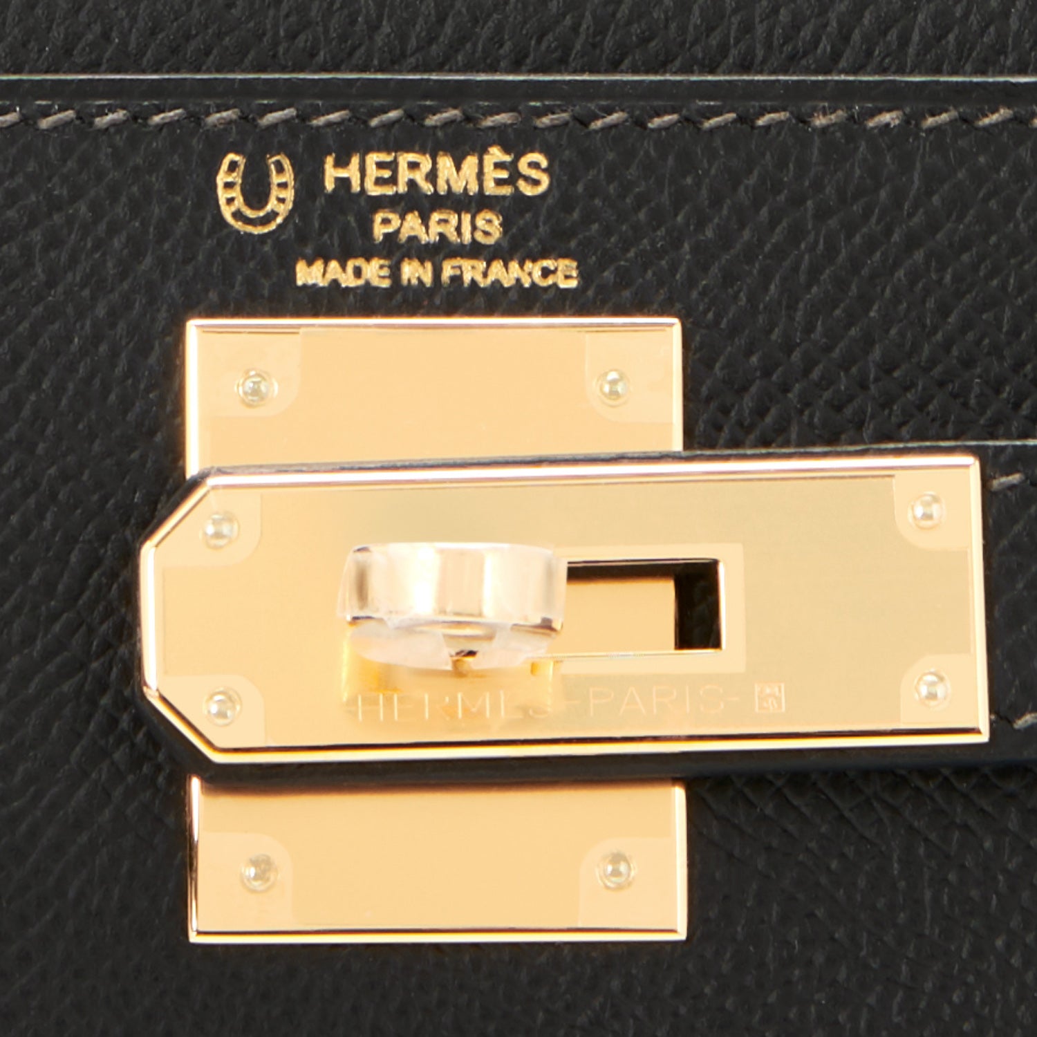 Hermes Kelly 32cm Black Epsom Sellier Gold Hardware Shoulder Bag