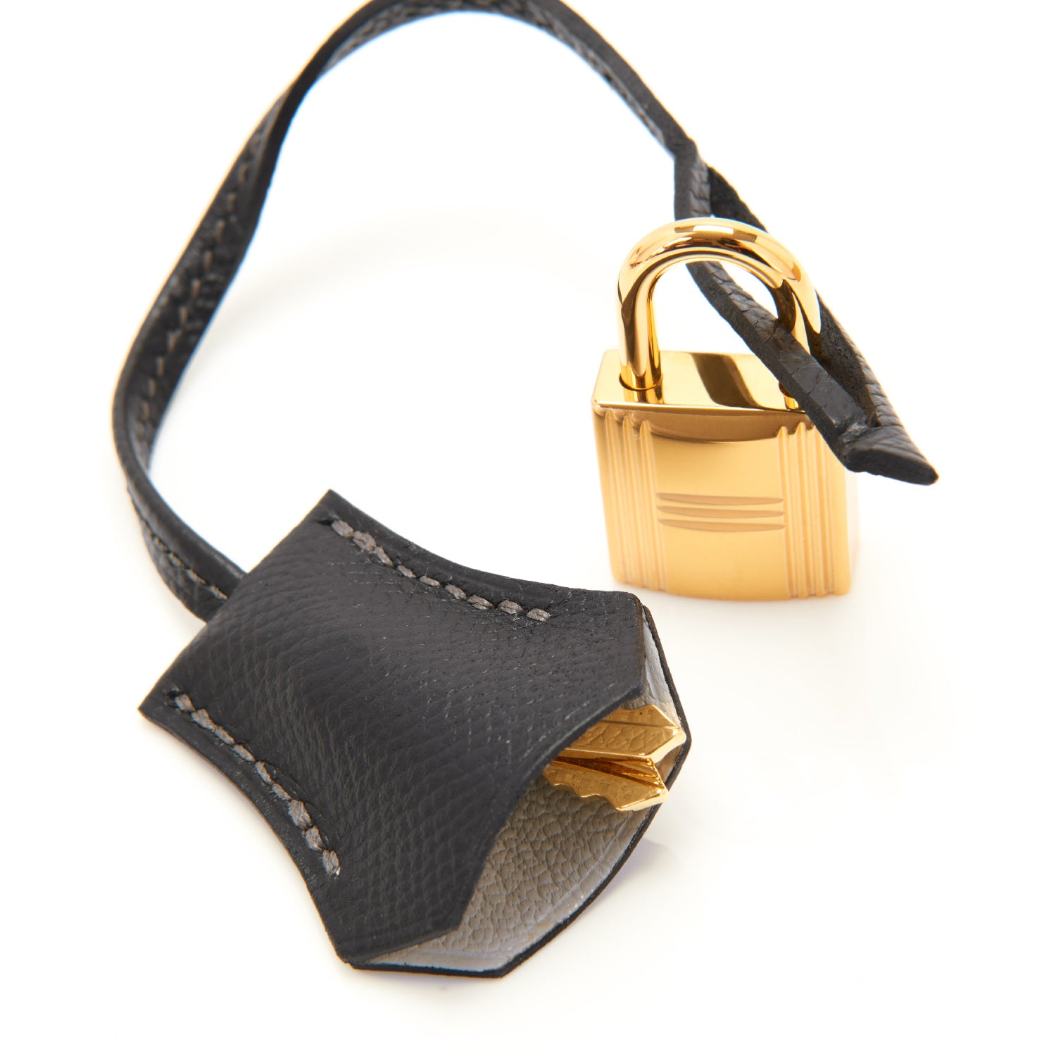 Hermes Kelly 28cm Black Gris Perle Epsom Sellier Shoulder Bag D Stamp, -  Chicjoy