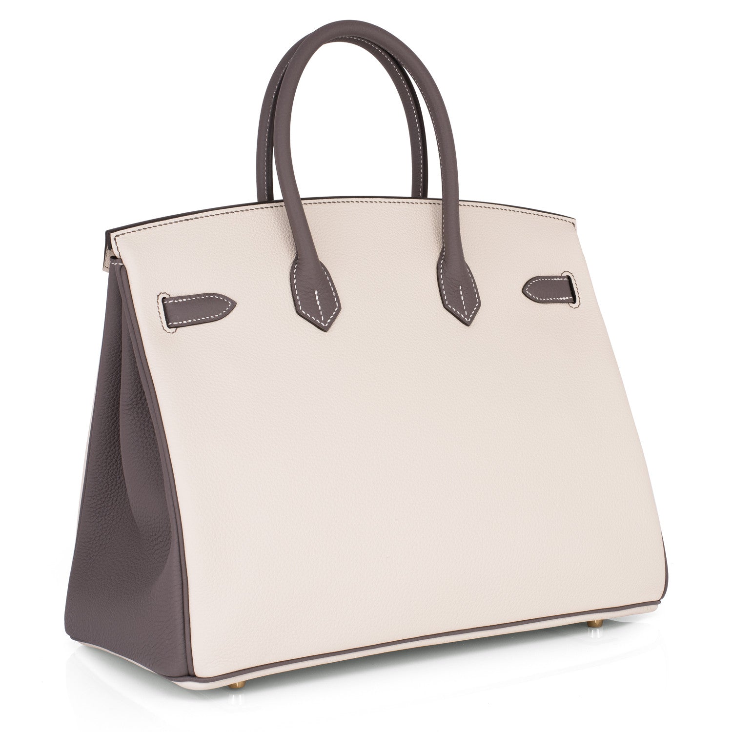 Hermes Handbag Birkin 35 Togo Leather Etain Color Gold Hardware