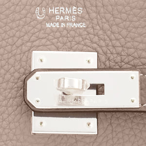 Hermes HSS Gris Tourterelle and Etoupe 30cm Birkin Palladium Hardware