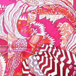 Hermes Fleurs d'Indiennes Pink Silk Scarf 90cm Carre Coveted