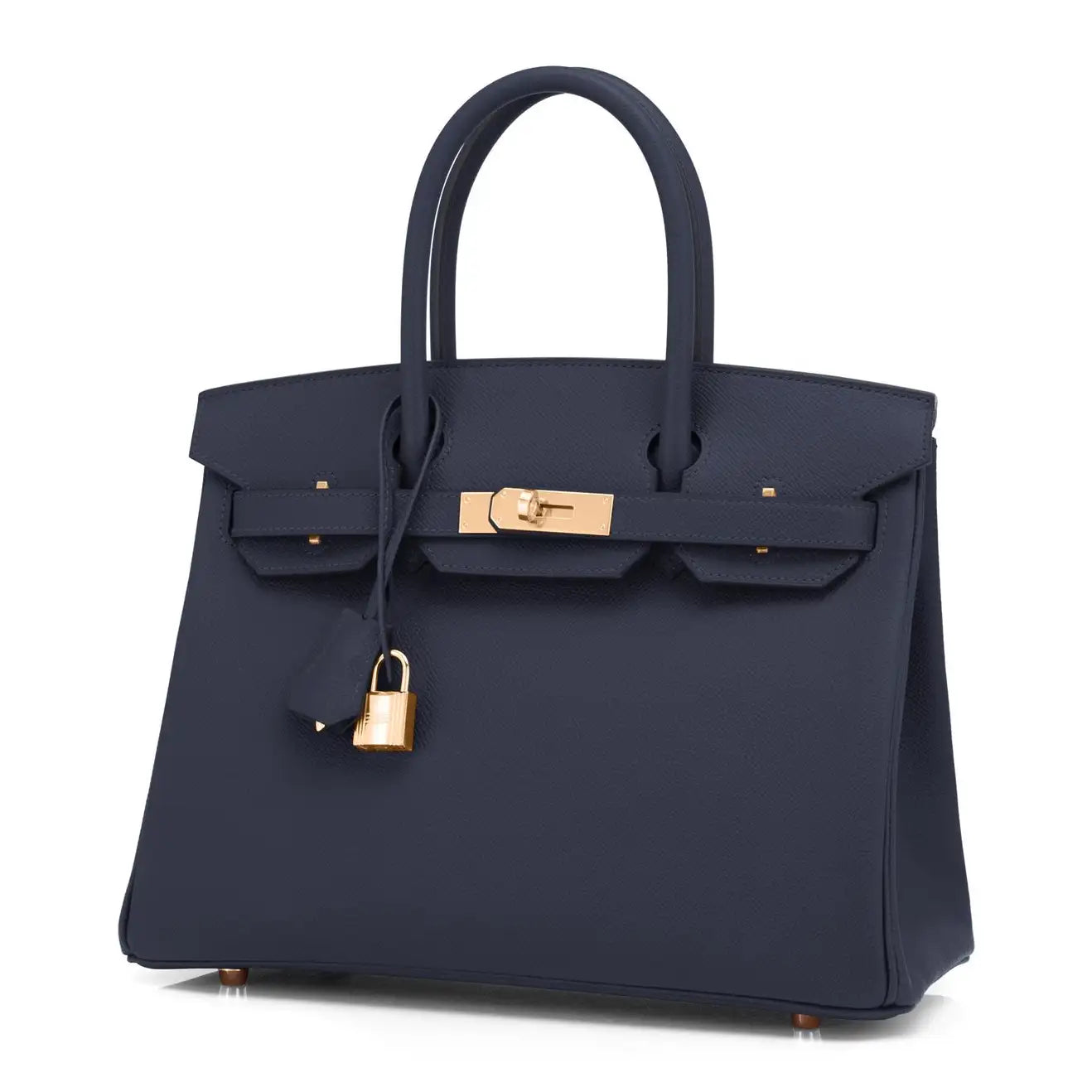 Hermes Indigo Rose Gold Deep Navy Blue Birkin 30cm Bag Z Stamp 2021 Chicjoy