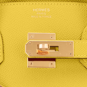 Hermes Lime Birkin 35cm Epsom Gold Hardware