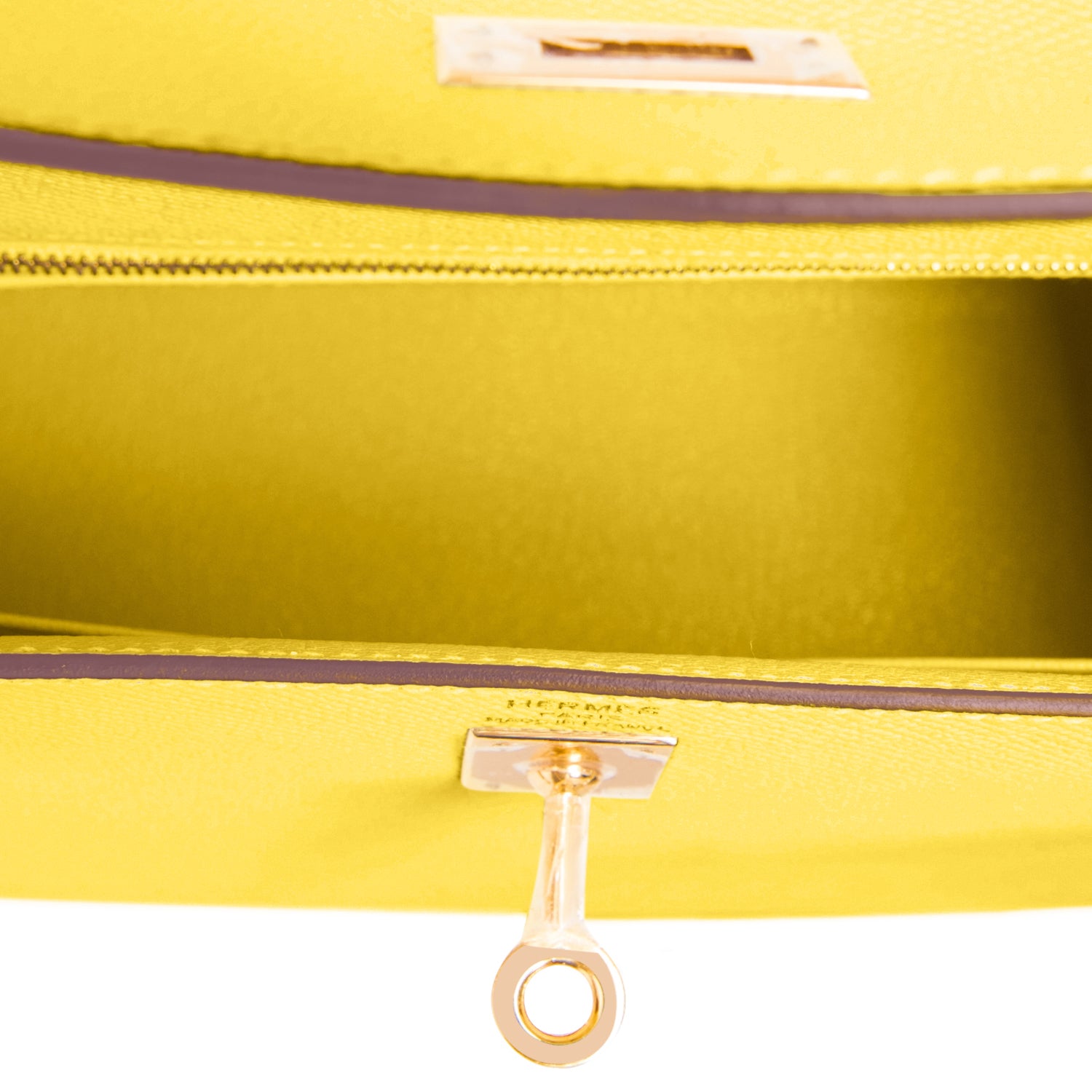 Hermes Kelly 25 Lime Epsom Sellier Bag Gold Hardware - Chicjoy