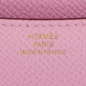 Hermes Mauve Sylvestre Rose Gold Mini Constance 18cm Epsom Bag