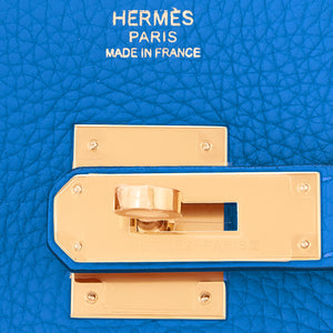 Hermes Birkin bag 30 Mykonos Togo leather Gold hardware
