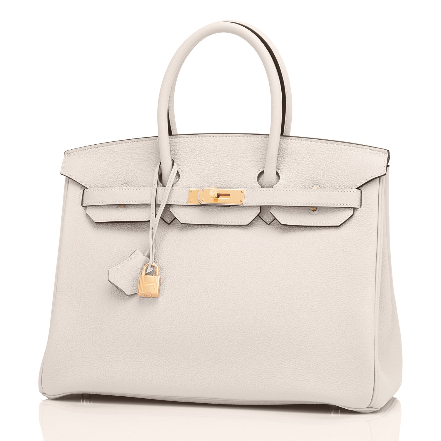 Birkin 35 fabric handbag Hermès White in Cloth - 35195851