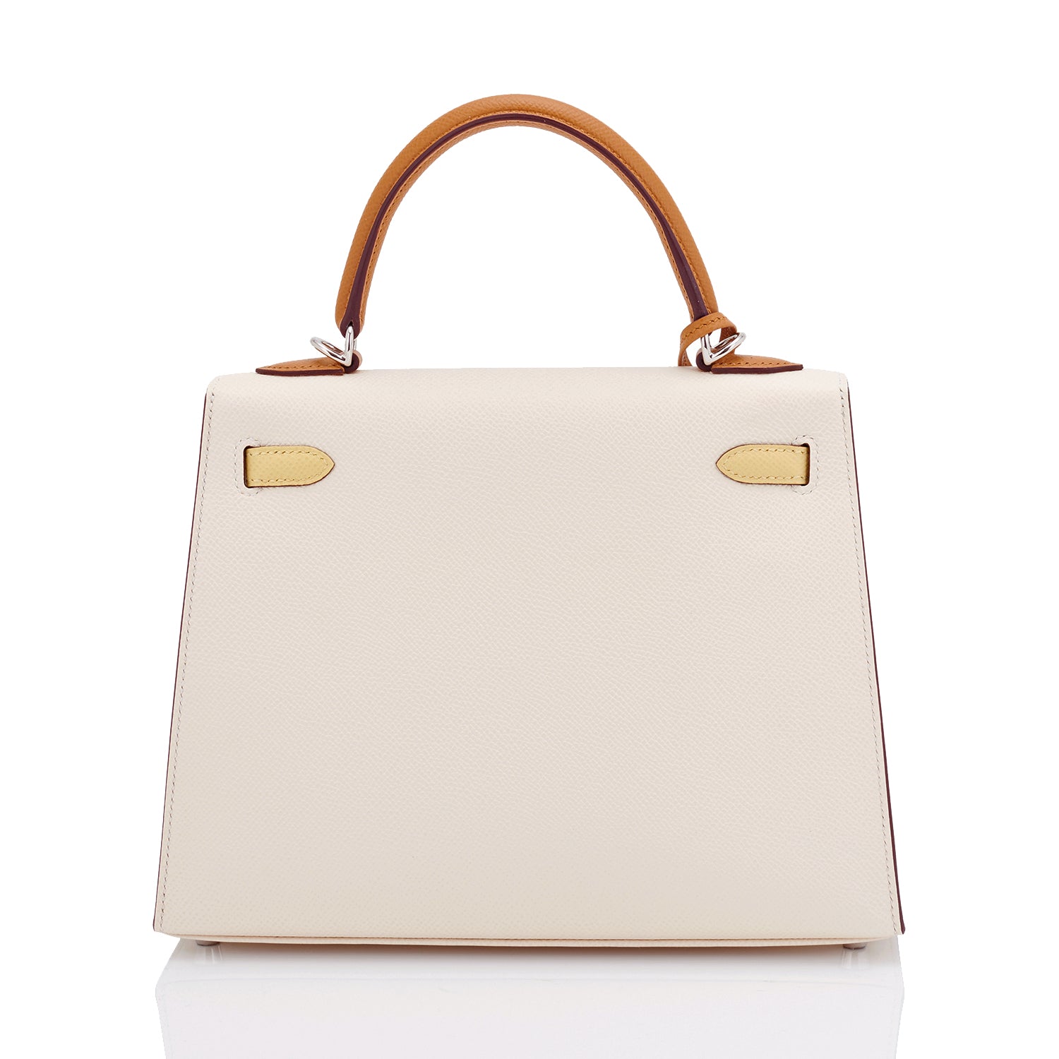 Jaune Poussin and Nata Epsom HSS Sellier Kelly 25 Brushed Gold Hardware,  2022, Handbags & Accessories, 2022