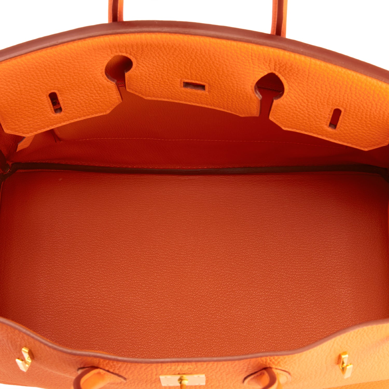 Hermes Birkin Bag, Orange, 35cm, Togo with gold