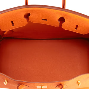 Hermes Classic Orange 35cm Birkin Gold Hardware