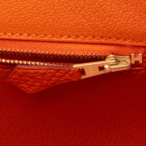 Hermes Classic Orange 35cm Birkin Gold Hardware