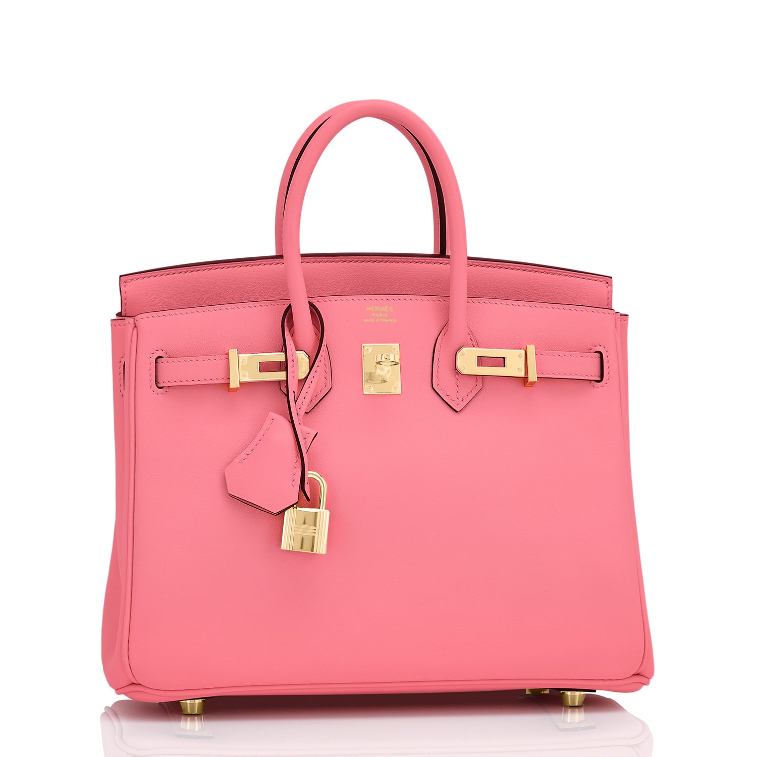 Hermes Swift Gold Hardware Pink Jewel Birkin 25 Rose Sakura Bag