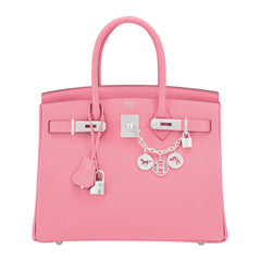 Hermès Birkin 30cm Verso In Rose Tyrien Pink Epsom Leather With Palladium  Hardware