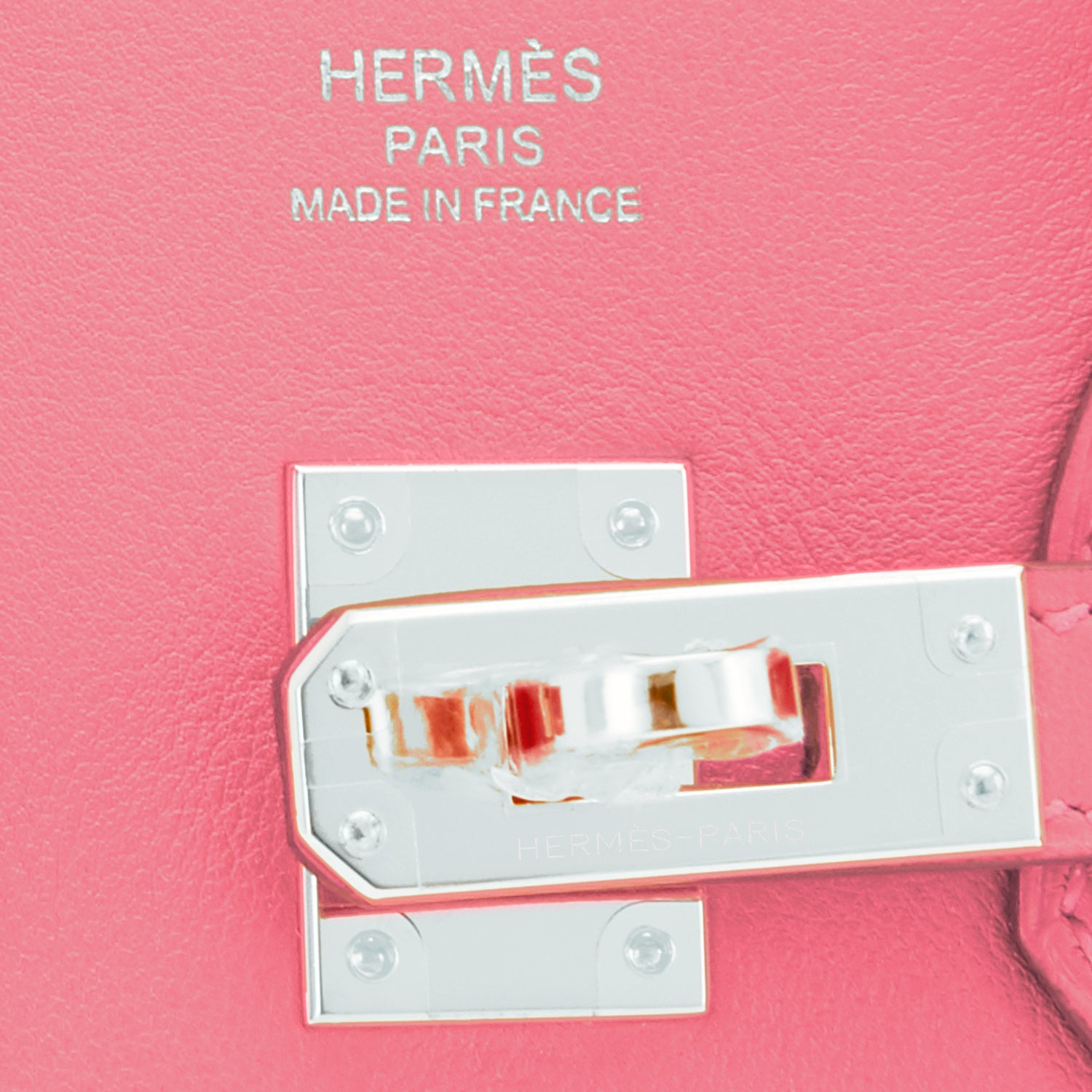 Hermes HSS White and Rose Sakura Clemence Birkin 25 Gold Hardware