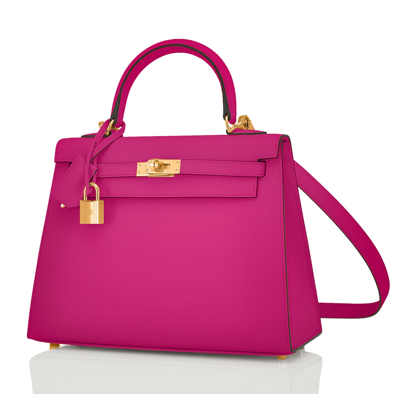 Hermès Kelly Sellier 25 Pink Rose Confetti Epsom PHW Bag